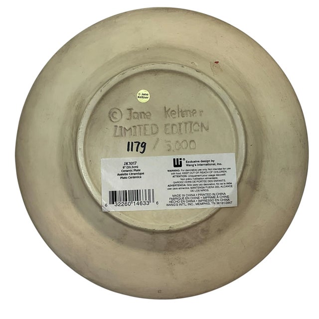 Red Late 20th Century French Country Decorative Plates Jane Keltner - Set of 3 For Sale - Image 8 of 12