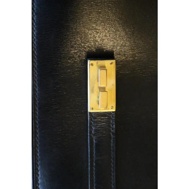 Black Leather Hermes Drag Bag by Hermès for Hermès, Unkns For Sale - Image 11 of 18
