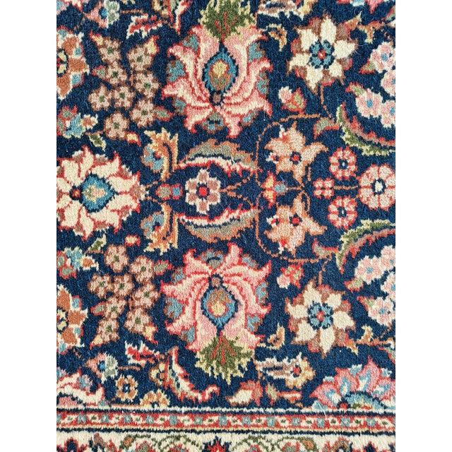 Vintage Hand-Knotted Middle Eastern Floral Runner Rug, Mid-20th Century For Sale - Image 3 of 8