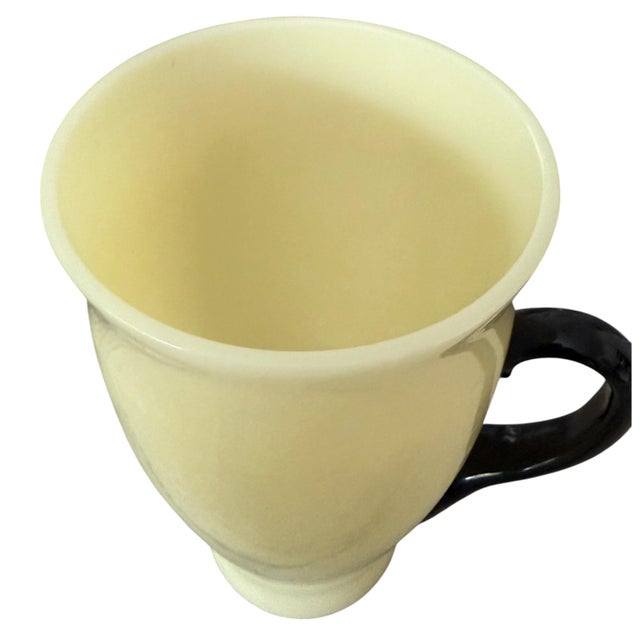 Rare Attributed to Carder Steuben Ivory & Mirror Black Iced Tea Set, c.1930s – Pitcher & 7 Tumblers For Sale - Image 11 of 13