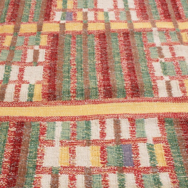 Not Yet Made - Made To Order Rug & Kilim's Scandinavian Red and Green Wool Rug - Natural Yarn 12x15 For Sale - Image 5 of 6