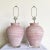 Pink Postmodern Pink Washed Ceramic Lucite Table Lamps For Sale - Image 8 of 8