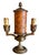 1920s 1920s Tiffin Franciscan Glass Tale Lamps in Original Old Paints, Irons SND Brass - a Pair For Sale - Image 5 of 7