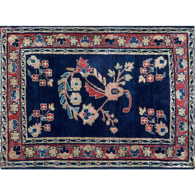 Indulge in the timeless elegance of our Antique Handmade Northwest Persian Sarouk Mohajeran Rug, a precious gem dating...