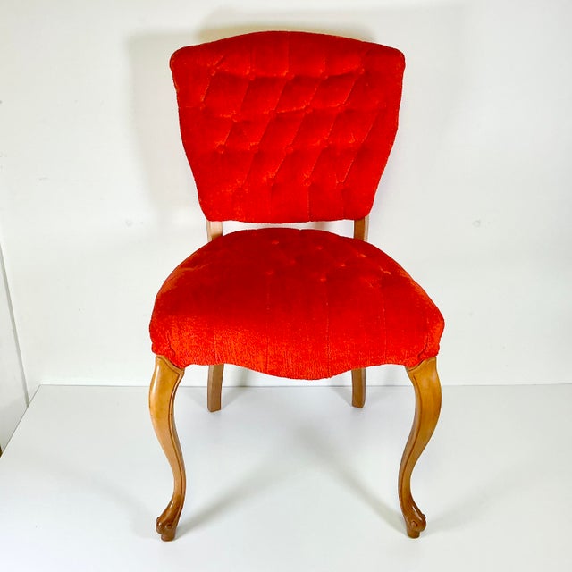French Provincial 1960s Vintage French Provincial Hollywood Regency Boho Chic Boudoir Side Chair. For Sale - Image 3 of 13