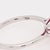 Metal 3.8ct Beautiful Red Ruby Ring in Solid 14k White Gold Round 9mm | Solitaire Ring, Size 6.75 For Sale - Image 7 of 7