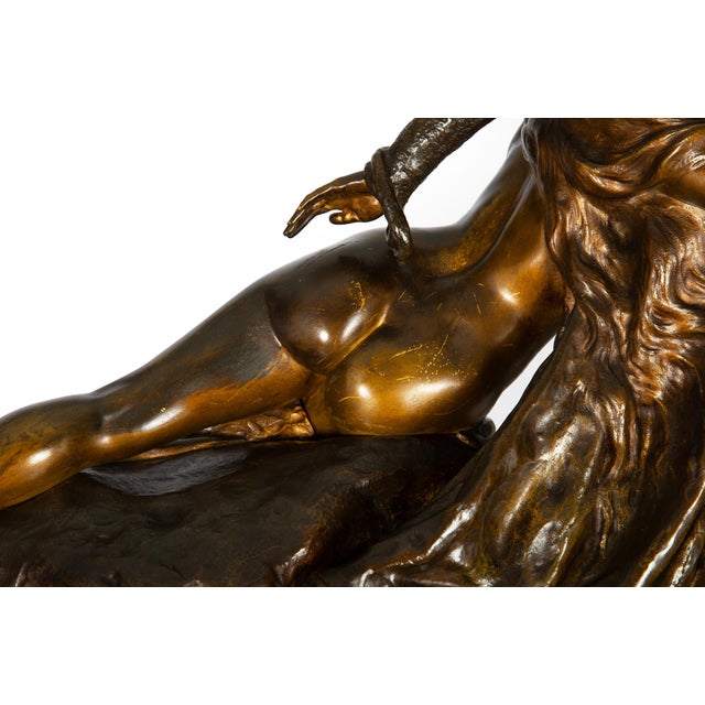 French Art Nouveau Bronze Sculpture Wagner’s “Tannhauser” After Louis Chalon For Sale - Image 16 of 18