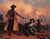 Law of the Land by Diego Glazer | Oil on canvas mounted on board Western scene with gunmen. For Sale