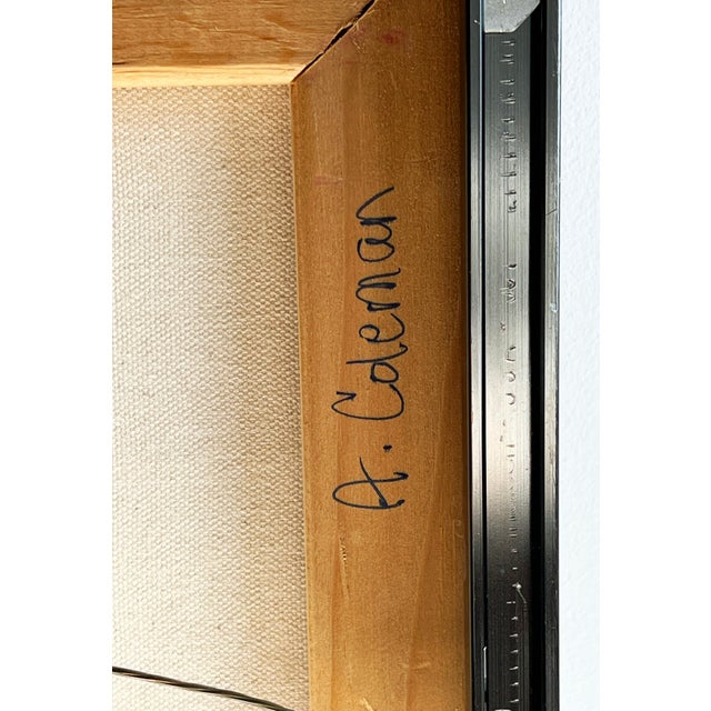 Blue Contemporary Modern Expressionist Oil on Canvas Portrait Painting in Blues For Sale - Image 8 of 8