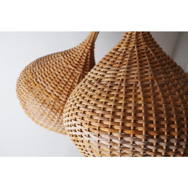 Mid-Century Modern Wicker Pendant Lamp, 1960s For Sale - Image 14 of 18