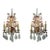 1950s French Country Large Rock Crystal and Goldleaf Wall Sconces - Pair For Sale