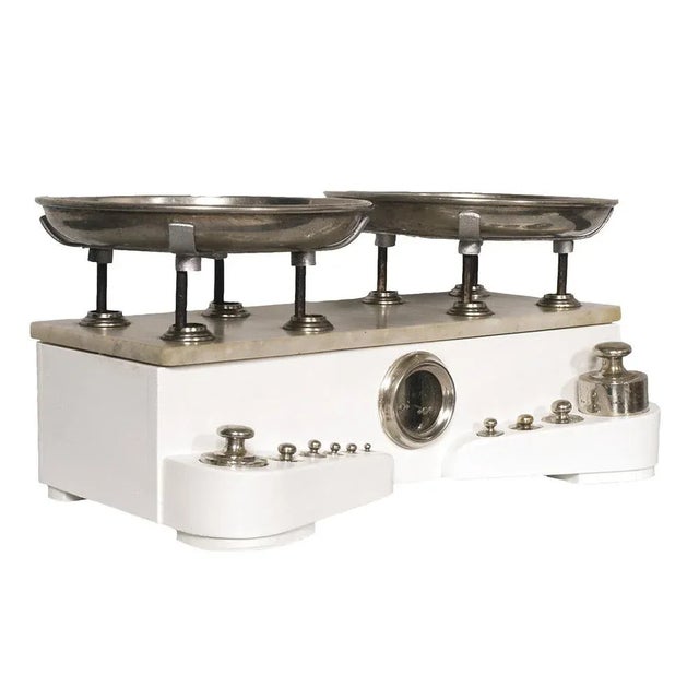Antique White Weight Scale For Sale - Image 7 of 7
