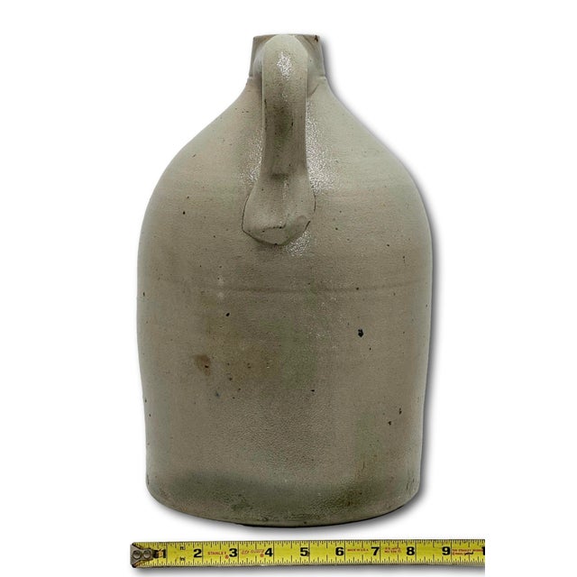 Excellent Antique American Blue Flower Decorated 2 Gallon Jug by New York Stoneware Company Fort Edwards - Circa Mid 1800s For Sale - Image 17 of 18