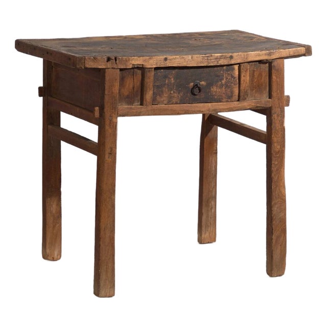 Antique Elm Console Table, 1900s For Sale