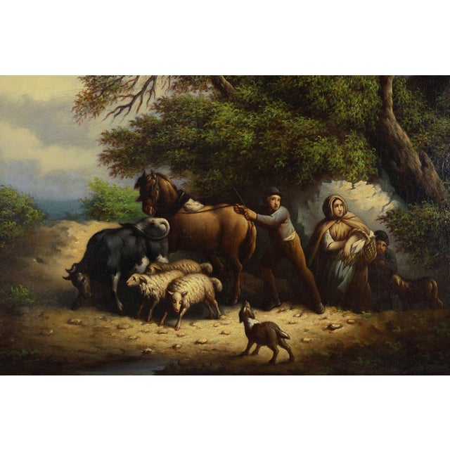 Belgian Artist, Large Baroque Scene, 1900, Oil on Canvas, Framed For Sale - Image 6 of 11