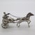 Vintage Italian Handmade Sterling Silver 925 Just Married Carriage with Horse Figurine, 1970s For Sale - Image 3 of 13