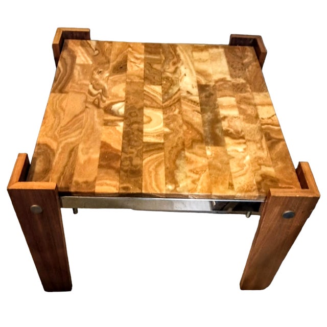 Coffee Table with Stone Top, 1960s For Sale - Image 4 of 5