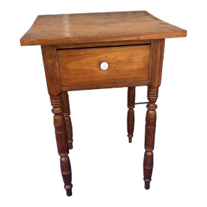 A Antique Sheraton Walnut One Drawer Stand, Pennsylvania, Circa 1820's