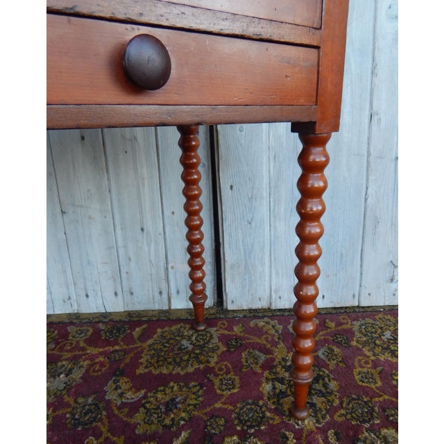 Mid 19th Century 19th Century Bobbin Leg Two Drawer Side Table For Sale - Image 5 of 10
