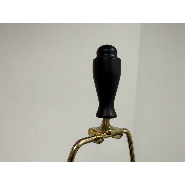 Late 20th Century Stiffel Vintage Black & Brass Table Lamps , Pair For Sale - Image 5 of 12