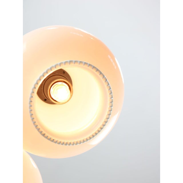 Mid-Century Italian Opaline Glass and Brass Pendant Lamp, Set of 3 For Sale - Image 15 of 18