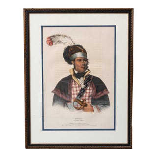 Antique Hand-Colored Folio Lithograph "M'Intosh, a Creek Chief" For Sale