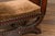 Petite English 1920s X-Form Leather Stool with Out-Scrolling Arms and Nailheads For Sale - Image 9 of 11