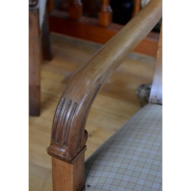 Brown 19th Century Empire Armchair in Cherry For Sale - Image 8 of 10