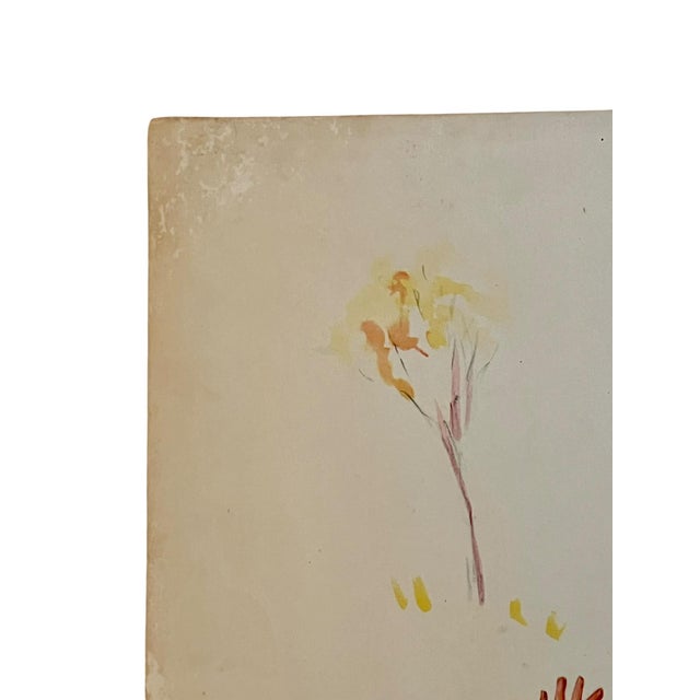 Charming pair of vintage framed storybook prints featuring playful children’s illustrations with soft pastel tones and...