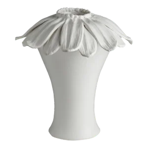 Catalina Daisy Vase, Matte White