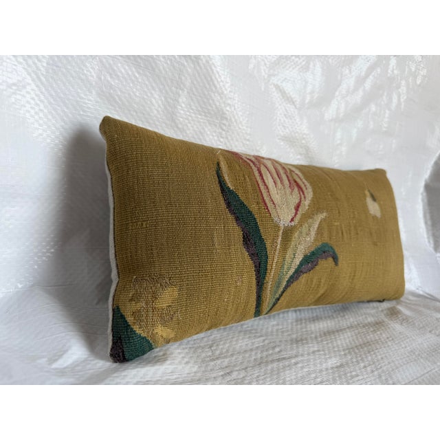 Circa 1850 French Aubusson Tulip & Blossom Pillow For Sale - Image 4 of 7