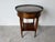 19th Century Louis XVI-Style Bouillotte End Table With Marble Top, Brass Gallery & Casters For Sale - Image 12 of 16