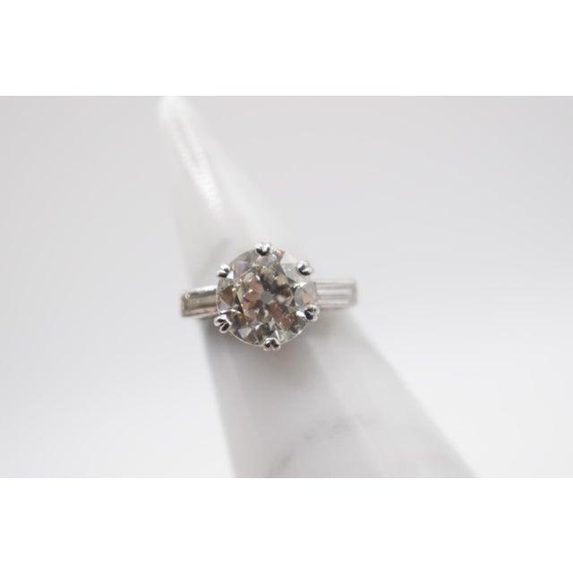 Late 19th Century Platinum Old European-Cut Diamond Ring, Size 6.75 For Sale - Image 11 of 13