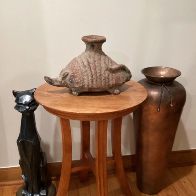 Terra Cotta Vintage Mesoamerican Armadillo Terra Cotta Pottery Vessel Garden Sculpture For Sale - Image 8 of 12