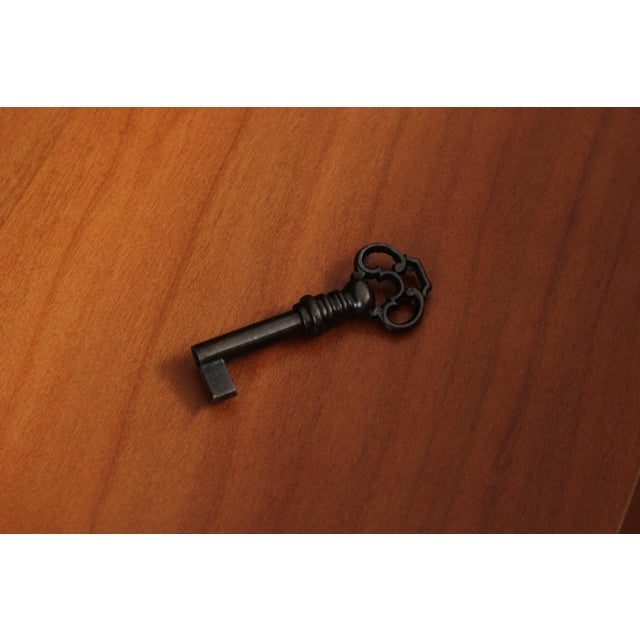 Bevan Funnel Green Leather Top Executive Desk For Sale - Image 11 of 17