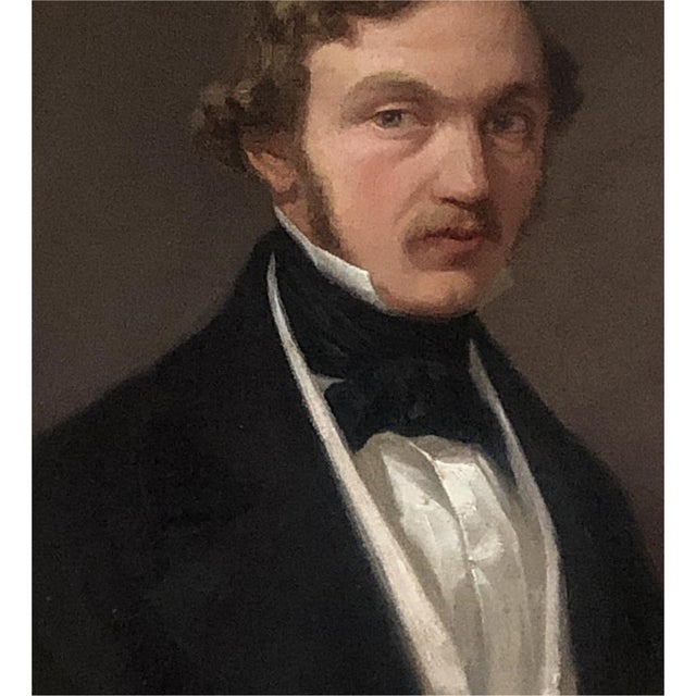 Unknown, Portrait of a Man with a Tie, 1890s, Oil on Canvas For Sale - Image 3 of 10