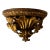 Antique 19th Century English Gilt Wood Wall Bracket Shelf With Carved Shell and Acanthus Leaves For Sale