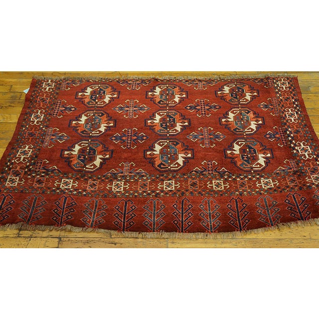 Antique Turkman Ersari - Beshir rug, size: 3'2" x 4'11".