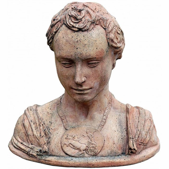 Contemporary Terracotta Bust of the Son of Gattamelata by Donatello For Sale - Image 3 of 6