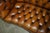 Vintage Hand-Dyed Brown Leather Serpentine Chesterfield Sofa For Sale - Image 14 of 18
