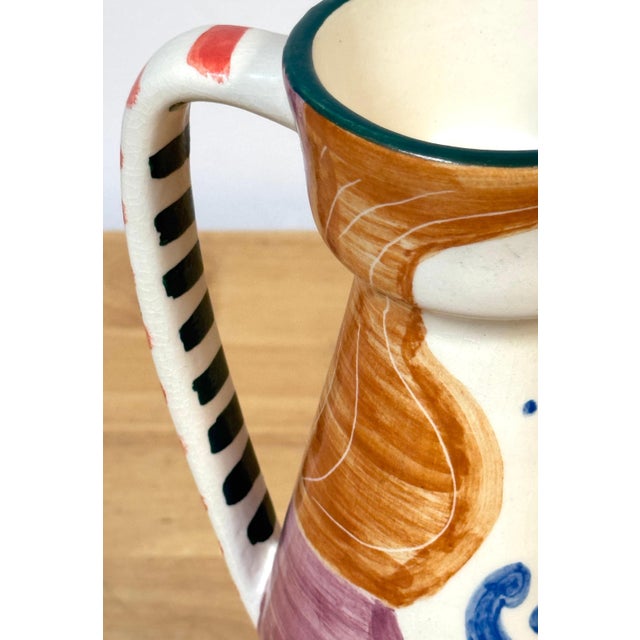 Stamped Edition Padilla Picasso Pottery Handled Portrait Vase For Sale - Image 10 of 10