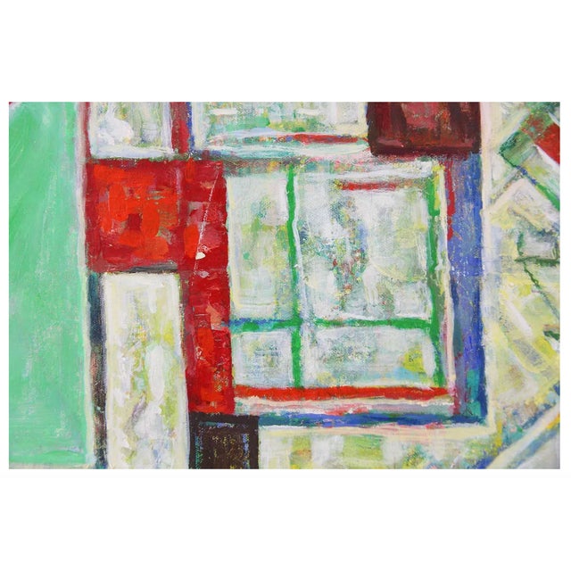 1990s Abstract Expressionist Geometric Oil Painting on Canvas, Framed, Signed Jon Stark, 1992-1996 For Sale - Image 5 of 9