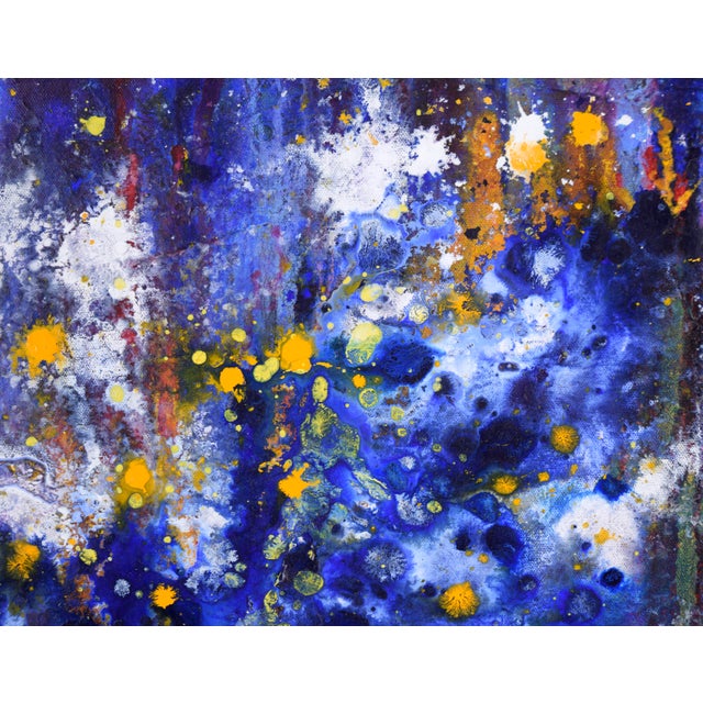 Cosmic Splash - Abstract Expressionist Composition in Acrylic on Canvas by Charles David Francis For Sale - Image 4 of 8