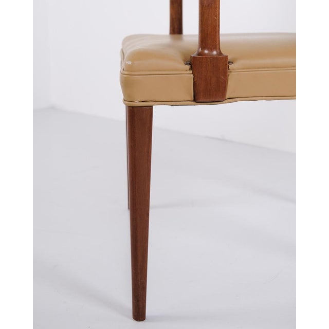 Mahogany Armchair in Light Leather by Jacob Kjær, 1950s For Sale - Image 9 of 10