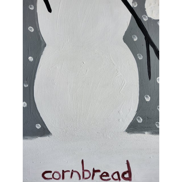 Wood Contemporary Folk Art Snowman by John "Cornbread" Anderson For Sale - Image 7 of 16