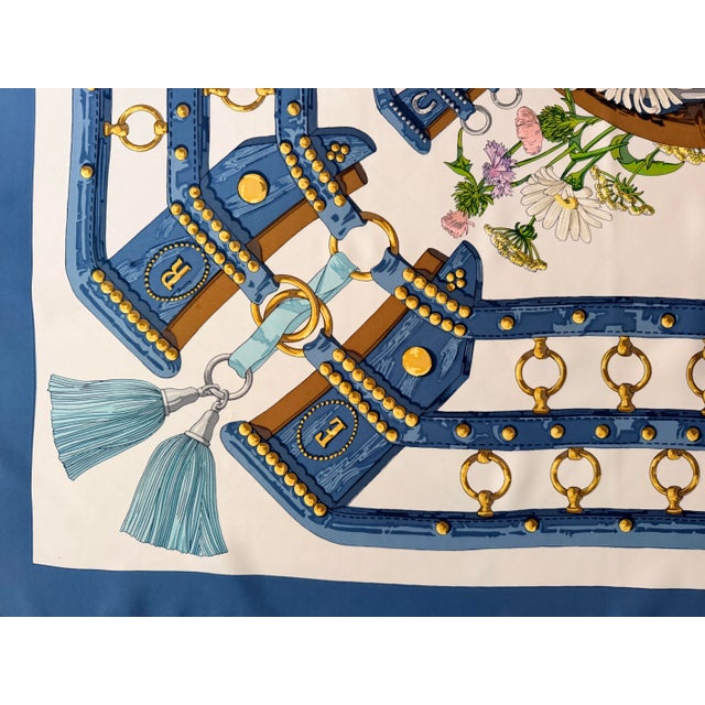 Hermès Aux Champs 1990 Silk Scarf by Caty Latham For Sale - Image 11 of 11