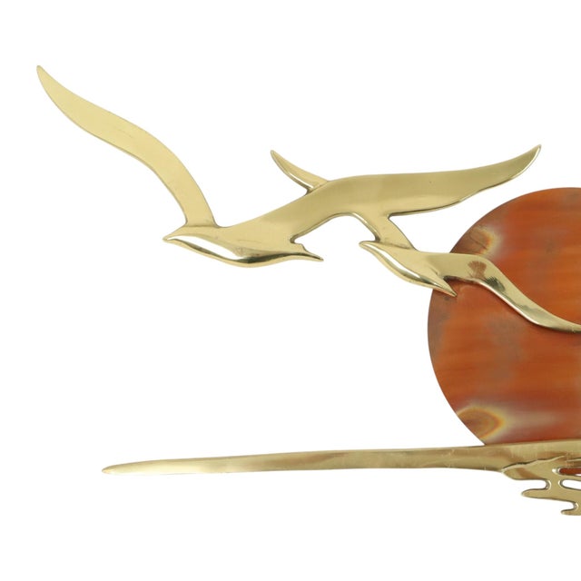 Mid Century Wall Decoration Seagulls Copper Brass Sun Bijan, 1970s For Sale - Image 4 of 18