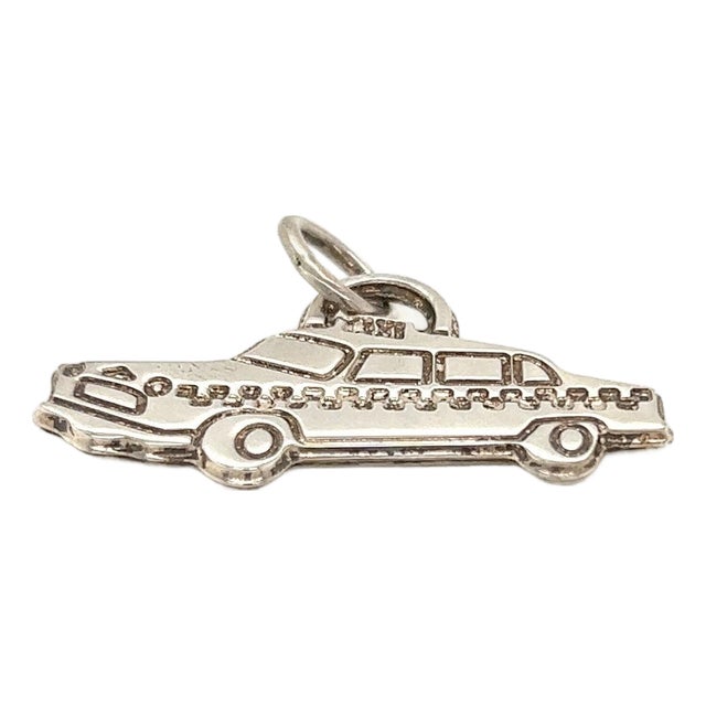 Mid 20th Century Tiffany & Co. Sterling Silver Taxi Charm Pendant For Sale