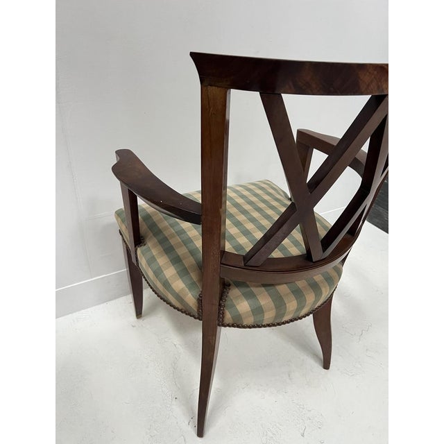 Art Deco Office Chair in Mahogany, 20th Century For Sale - Image 3 of 9
