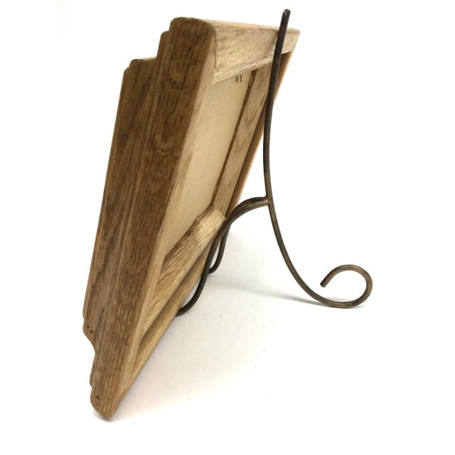 Wood Andre Orpinas Print Heavily Framed With Oak and Glass For Sale - Image 7 of 10